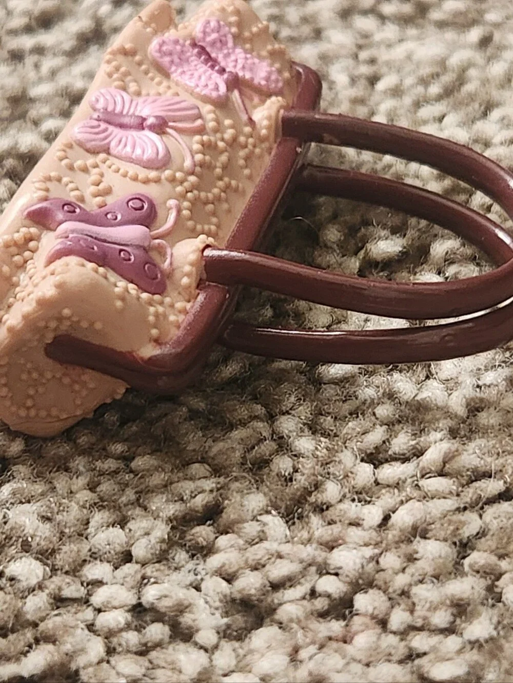 Barbie My Scene Teen Tees T-Shirt Kennedy Doll Tan & Pink Butterfly Purse Bag